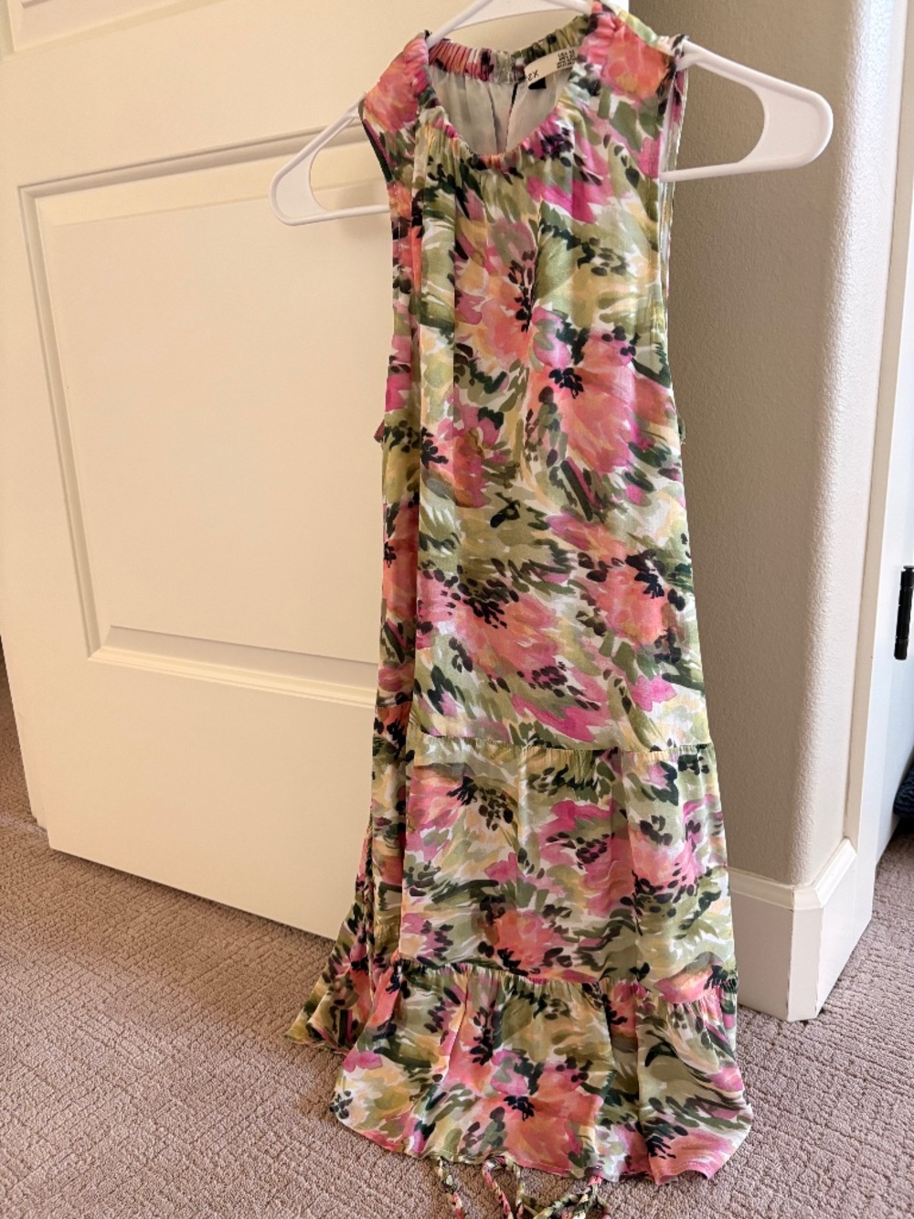 Dex Floral Mini Dress with braided tie belt Size XS RARE item hard to find